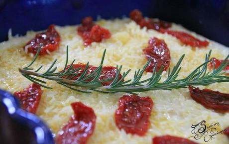 Gratin de semoule de blé extra fine aux Tomates Confites et Lard Grillé!