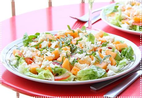 16 idées de salade sucré salé ! salade melon chevre
