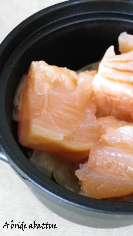 Cassolette de coeur de saumon façon choucroute de la mer