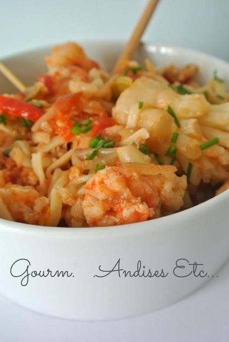 Nouilles Sautées aux crevettes (6 pp par personnes) Nouilles Sautées aux crevettes (6 pp par personnes)