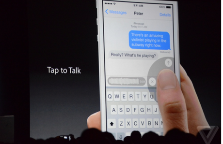ios8 message vocale snapchat WWDC 2014 : Apple annonce iOS 8, voici les nouveautés