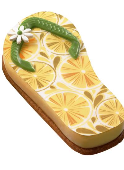 Le retour des tongs… en pâtisserie ! tong citron arnaud larher