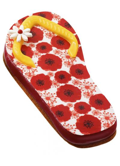 Le retour des tongs… en pâtisserie ! tong coquelicot arnaud larher