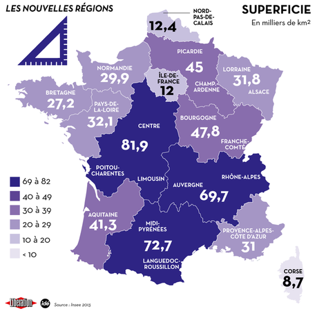 La nouvelle France en sept cartes régionales