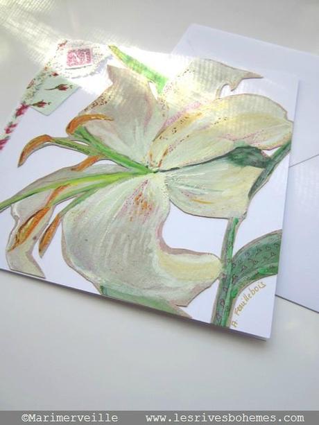 Petits pinceaux et carterie Marimerveille Marimerveille Carte fleur de Lys 1