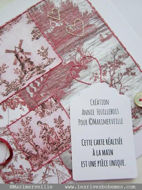 Collection Marimerveille Cartes et Toile de Jouy Marimerveille détail 1 carte toile de Jouy 2