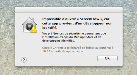 Mac app developpeur non identifie