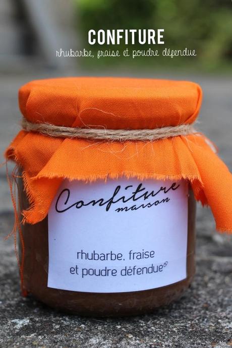 Confiture maison rhubarbe, fraise et Poudre défendue® IMG_5100 copie