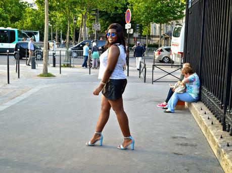 Like a tourist girl in blue pastel Like a tourist girl in blue pastel