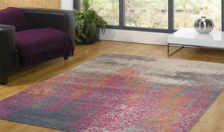Hipnotik 0504 J Tapis gris orange et rose