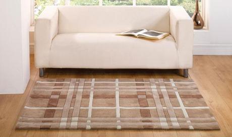 Weave Natural tapis beige dessin plaid