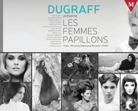 #ModeMTL Pour une soirée seulement, les femmes papillons du photographe @Dugraff se posent au @MonuNat #ModeMTL Les Femmes Papillons de Dugraff