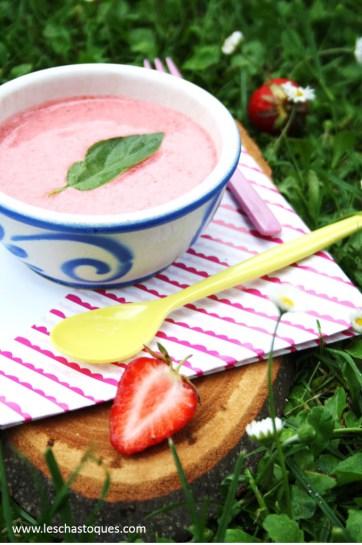 Soupe glacée de fraise simplissime et sublimissime ! soupe glacée de fraise mention okok