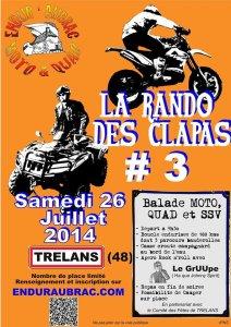 La rando des Clapas Moto, Quad, SSV à Trelans (48) le 26 juillet 2014