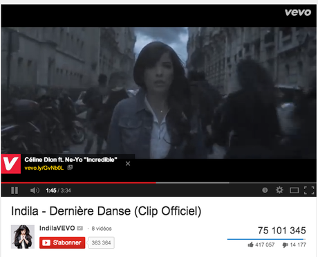 Indila Dernière Dance capture clip