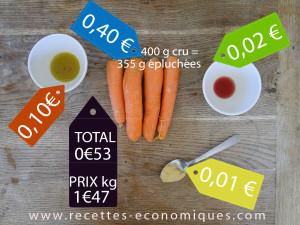 calcul carottes rapées maison
