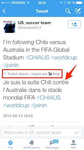 twitter traduction Comment suivre la Coupe du Monde sur Twitter pour iOS et Android