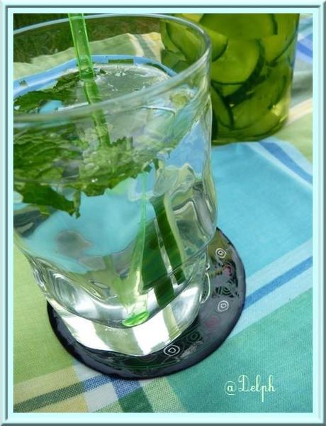 Detox water : concombre/menthe