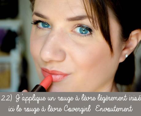 [Tuto photos] Idée maquillage avec un rouge à lèvre orangé irisé