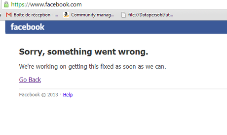 Facebook hors service pendant 30 minutes le 19 juin 2014