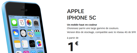 iPhone 5C 1 euro SFR