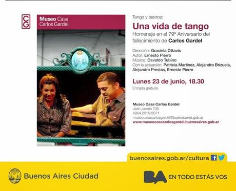 Una vida de Tango lundi au Museo Casa Carlos Gardel [à l'affiche]