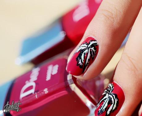 Cette semaine j'ai aimé .... Nail art palmier Dior Massaï Dior Rouge