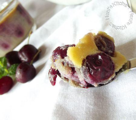 Clafoutis au lait d’amande et cerises ou pêches !! clafoutis cerises lait amandes (3)