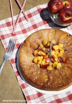 Upside down aux nectarines et au caramel au beurre salé upside down 2 haut