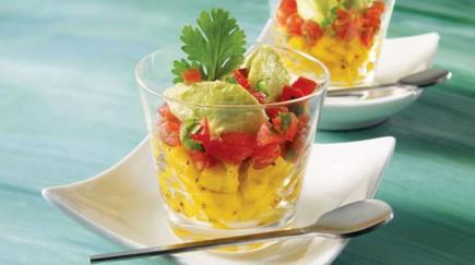 Inspiration fruitée: les salades d’été! Salade mangue avocat tomate