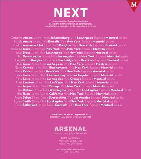 #ArtMTL Next au @ADNArsenal : 19 jeunes artistes, 50 oeuvres et une exposition des étoiles montantes de la scène internationale en art contemporain MONTRÉAL EVENT-NEXT-arsenal-montreal