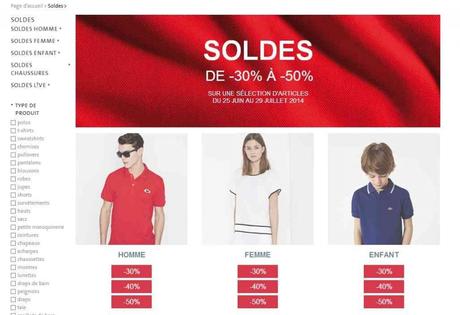 Profitez des soldes chez Lacoste Lacoste
