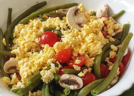 Salade froide haricots et oeuf mimosa Salade froide Haricots et mimosa - Les Petits Plats de Mélina