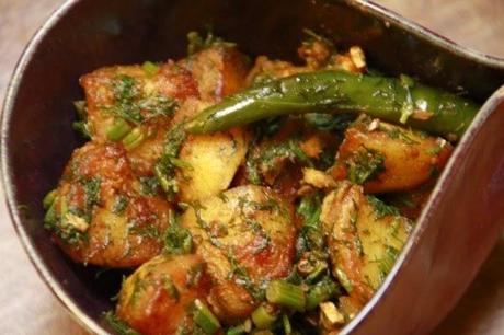 Aloo Suva bhaji – pommes de terre à l’aneth façon indienne – Indian style dill potatoes