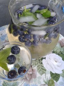 Punch fruité au vin blanc et aux myrtilles punch fruité vin blanc myrtilles