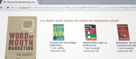 Personnalisation en e-commerce : + 20 à 30 % de CA pour Amazon ! ( Richrelevance ) La recommandation et la personnalisation des offres ferait augmanter jusqu'à 30% des ventes d'Amazon