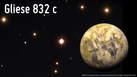 Illustration de la super-Terre Gliese 832c