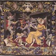 Exposition Lucien Coutaud (1904-1977) « Peintre du surréel » au Musée des Beaux-Arts de Gaillac La main magique 1944 Tapisserie 2,80 x 3,40 m Editée par la Compagnie des arts français Collection particulière