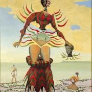 Exposition Lucien Coutaud (1904-1977) « Peintre du surréel » au Musée des Beaux-Arts de Gaillac En souvenir d'un peintre 1955 Huile sur toile 73 x 54 cm Collection particulière