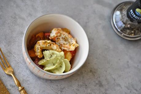 Dubern featuring Petrossian : Langoustines marinées, tartare de tomates anciennes et caviar séché