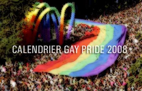 Calendrier 2008 des Gay Pride Calendrier des gay pride françaises 2008