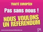 Appel du Comité National pour un Référendum traité européen : pas sans nous !