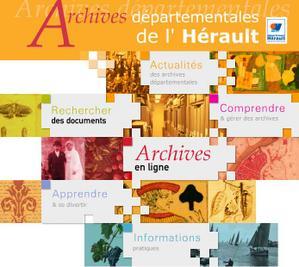 Archive départementale de l'Hérault, disponibles et gratuites
