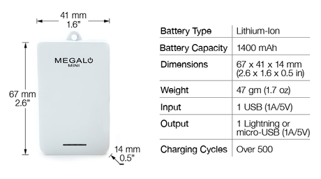 Megalo Mini, la batterie externe qui tient dans la poche c3e65ad99fd6e980b41b6f924ea3105c_large