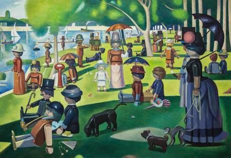 Art : Les tableaux célèbres revisités par Pierre-Adrien Sollier A Sunday on la grande Jatte, Seurat