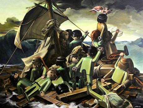 Art : Les tableaux célèbres revisités par Pierre-Adrien Sollier Le radeau de la méduse, Géricault