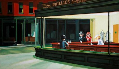 Art : Les tableaux célèbres revisités par Pierre-Adrien Sollier Nightawks, Hopper