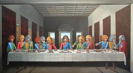Art : Les tableaux célèbres revisités par Pierre-Adrien Sollier La Cène, Da Vinci