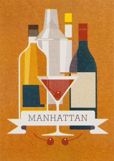 MANHATTAN 5 cl rye or Canadian whisky 2 cl red vermouth 1 dash Angostura bitters