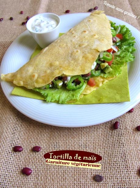 Tortillas de maïs, garniture végétarienne Tortillas de maïs, garniture végétarienne